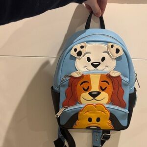 Disney Parks Black and Light Blue Loungefly Bag